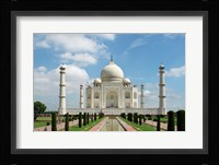 Taj Mahal, Agra, India With Green Trees Framed Print