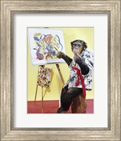 Monkey Artist Fine Art Print