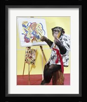 Monkey Artist Fine Art Print