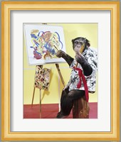 Monkey Artist Fine Art Print