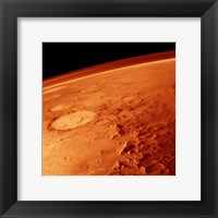Smiley Face Crater on Mars Framed Print