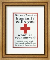 Nurses of America Humanity Calls You Enroll now with the Red Cross Fine Art Print