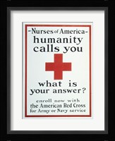 Nurses of America Humanity Calls You Enroll now with the Red Cross Fine Art Print