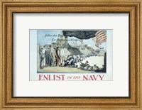 Follow the Boys in Blue for Home and Country Enlist in the Navy Fine Art Print