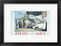 Follow the Boys in Blue for Home and Country Enlist in the Navy Fine Art Print