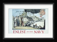 Follow the Boys in Blue for Home and Country Enlist in the Navy Fine Art Print