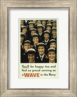 Serving a Wave in the Navy Fine Art Print