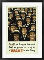 Serving a Wave in the Navy Fine Art Print