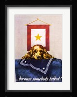Sad Puppy Propoganda Poster, 1944 Fine Art Print