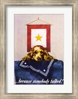 Sad Puppy Propoganda Poster, 1944 Fine Art Print