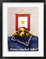 Sad Puppy Propoganda Poster, 1944 Fine Art Print