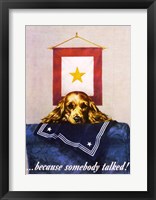 Sad Puppy Propoganda Poster, 1944 Fine Art Print