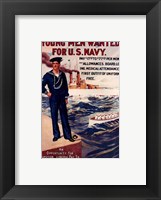 Navy Recruiting Poster, 1909 Framed Print