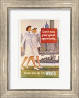 Waves Recruiting Poster Fine Art Print