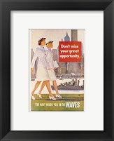 Waves Recruiting Poster Framed Print