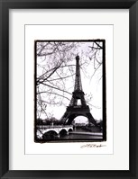 Eiffel Tower Along the Seine River Framed Print
