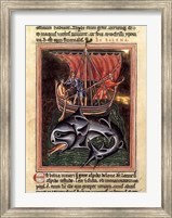 12th Century Painters - On Whales Folio from a Bestiary Fine Art Print