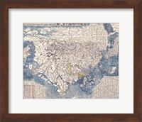 1710 First Japanese Buddhist Map of the World Showing Europe, America, and Africa Fine Art Print