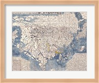 1710 First Japanese Buddhist Map of the World Showing Europe, America, and Africa Fine Art Print