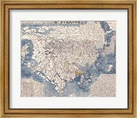 1710 First Japanese Buddhist Map of the World Showing Europe, America, and Africa Fine Art Print