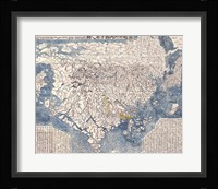 1710 First Japanese Buddhist Map of the World Showing Europe, America, and Africa Fine Art Print