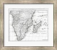 1730 Covens and Mortier Map of Southern Africa Fine Art Print