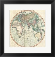 1801 Cary Map of the Eastern Hemisphere Fine Art Print
