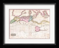 1818 Pinkerton Map of Northern Africa and the Mediterranean Fine Art Print