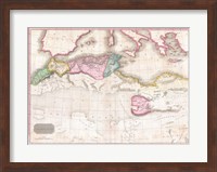 1818 Pinkerton Map of Northern Africa and the Mediterranean Fine Art Print