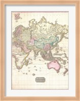 1818 Pinkerton Map of the Eastern Hemisphere Fine Art Print