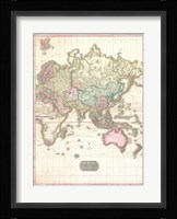 1818 Pinkerton Map of the Eastern Hemisphere Fine Art Print