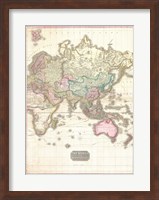 1818 Pinkerton Map of the Eastern Hemisphere Fine Art Print