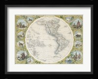 1850 Tallis Map of the Western Hemisphere Fine Art Print