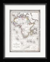 1852 Bocage Map of Africa Fine Art Print