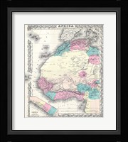 1855 Colton Map of Western Africa Fine Art Print