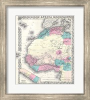 1855 Colton Map of Western Africa Fine Art Print