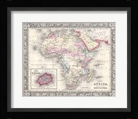 1864 Mitchell Map of Africa Fine Art Print
