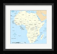 Africa Map Political Fine Art Print