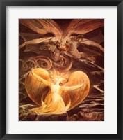 William Blake the dragon Framed Print