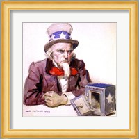 James Montgomery Flagg  -Uncle Sam With Empty Treasury 1920 Fine Art Print