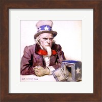 James Montgomery Flagg  -Uncle Sam With Empty Treasury 1920 Fine Art Print