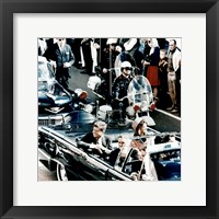JFK Motorcade Dallas, TX Framed Print