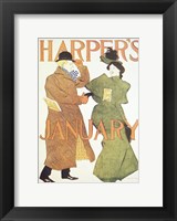 Brooklyn Museum Harper's Poster January 1895  Edward Penfield Fine Art Print