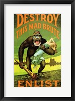 Destroy This Mad Brute' US Enlist Poster Fine Art Print