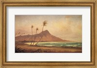 Gideon Jacques Denny - 'Waikiki Beach', oil on canvas, 1868 Fine Art Print