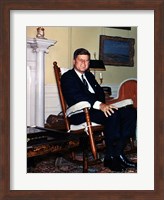 JFK in Yellow Oval Room 1962 Fine Art Print