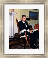 JFK in Yellow Oval Room 1962 Fine Art Print