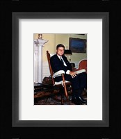JFK in Yellow Oval Room 1962 Framed Print