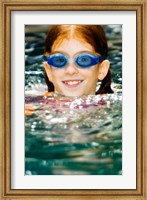 Close-up of a girl in a swimming pool Fine Art Print