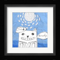 Howdy Cat Framed Print